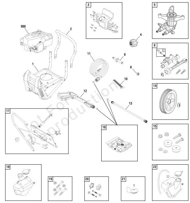 Briggs & Stratton 3,000 psi 020570-02 Pressure Washer Parts